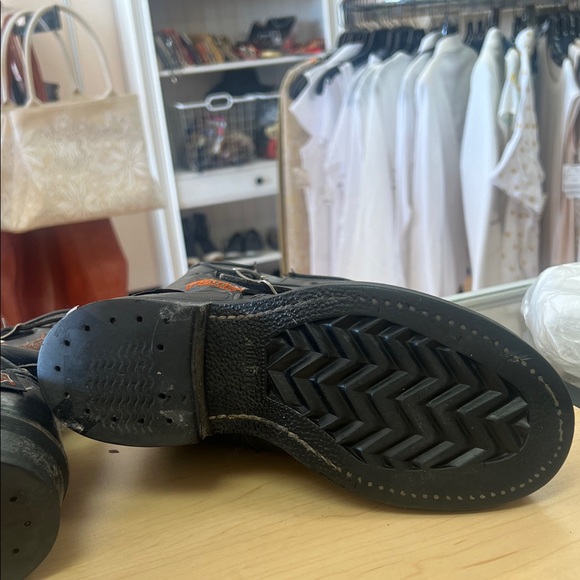 Harley-Davidson Black Combat Boots with Eagle Design - Picture 2 of 5